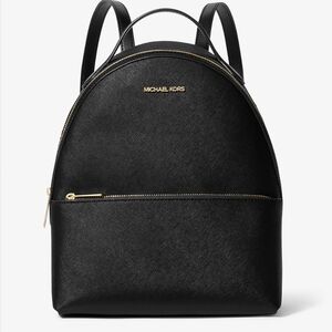 Michael Kors Gold and Black Backpack Sleek Dome Design